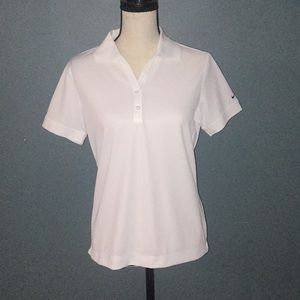 White nike golf shirt